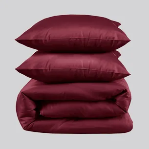 Bambus sengetøj bordeaux 200×220