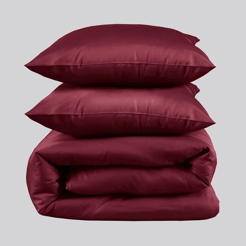 Bambus sengetøj bordeaux 200×220